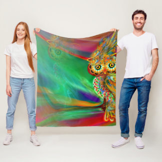 Couverture Polaire Hibou tropical de la Reine de mode