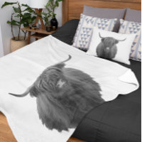 Highland Cow Scotland Russe Noir Blanc