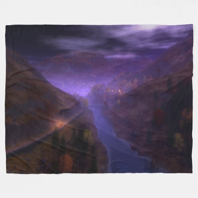 Couverture Polaire Highland Home Lights Fleece Blanche (Devant (Horizontal))