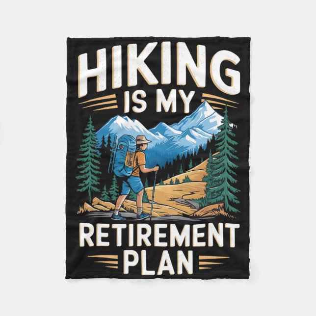 Couverture Polaire Hiking Is My Retirement Plan Outdoor Adventure  (Devant)