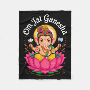 Couverture Polaire Hindu Ganesha Puja Elephant Dieu Inde Méditation Y