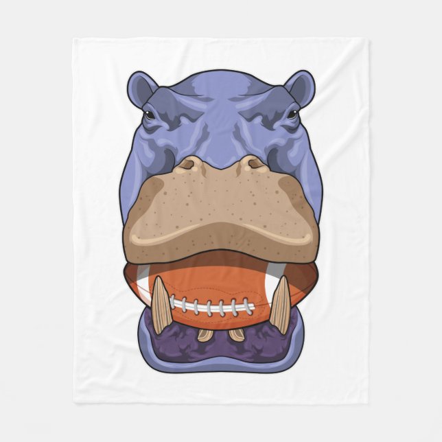 Couverture Polaire Hippo à Football Sports (Devant)