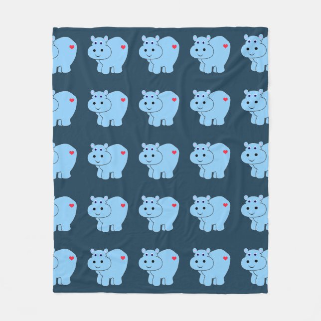Couverture Polaire Hippopotame de Horatio - enfants (Devant)