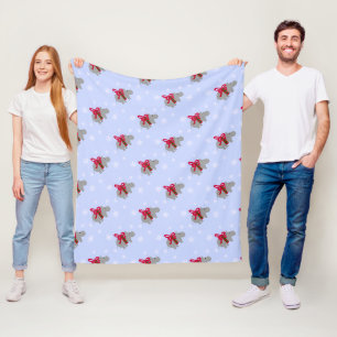 Couverture Polaire Hippopotame de Noël Vacances