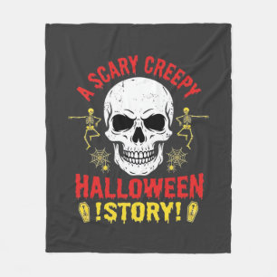 Couverture Polaire Histoire de crâne de Halloween effrayant et flippa