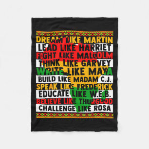 Couverture Polaire Histoire des Noirs Rêver comme des Leaders Femmes