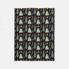 Couverture Polaire Hiver Noël Arbre Motif Woods À feuillage persistan