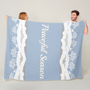Couverture Polaire Hiver Wonderland Saison pacifique Fleece Blanche