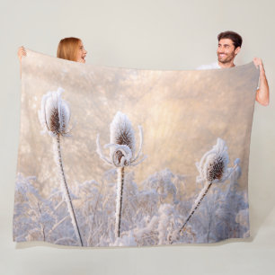 Couverture Polaire Hoarfrost Teass en hiver une photo Pittoresque nat
