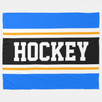HOCKEY Bleu Clair Noir Orange Rayures de Course