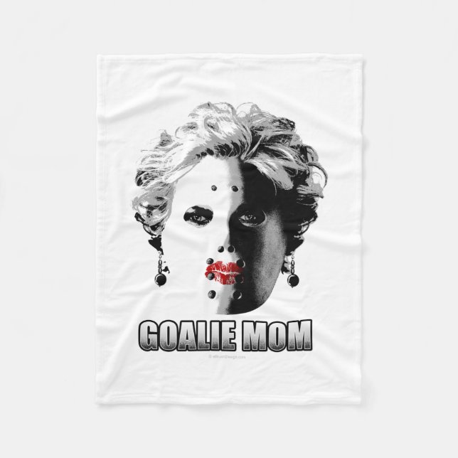Couverture Polaire Hockey Goalie Maman Blanche polaire (Devant)
