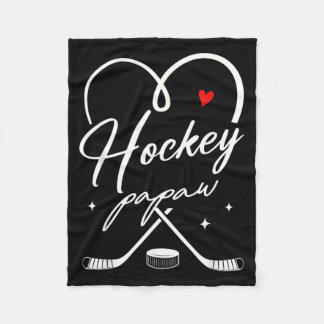 Couverture Polaire Hockey Papaw Hockey Player Family Matching 1