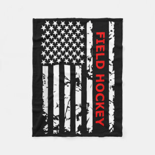 Couverture Polaire Hockey sur gazon Drapeau américain pour femmes et