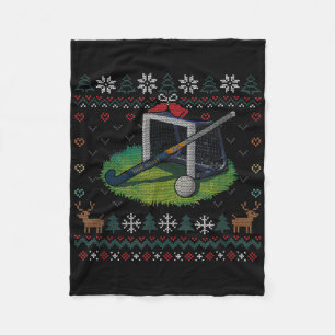 Couverture Polaire Hockey sur gazon Sweat de Noël moche Ll Sports Pla