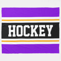 HOCKEY violet noir blanc jaune rayures de course