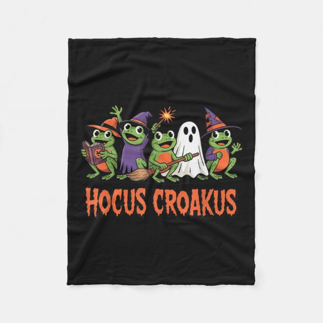 Couverture Polaire Hocus Croakus Frog Halloween Magic Spell Funny Wit (Devant)
