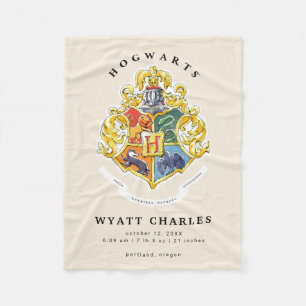 Couverture Polaire HOGWARTS™ Baby Birth Stats Fleece Blanket