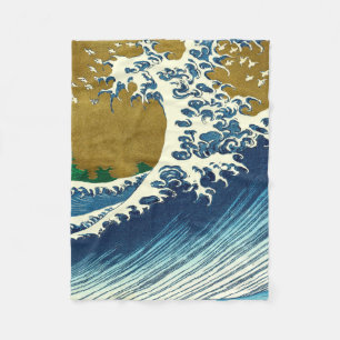 Couverture Polaire Hokusai Big Wave Japon Art japonais