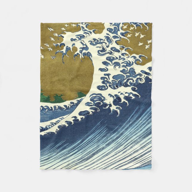 Couverture Polaire Hokusai Big Wave Japon Art japonais (Devant)