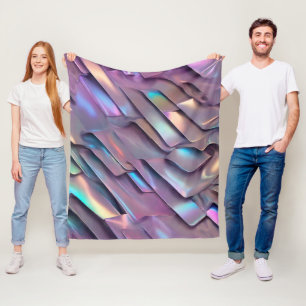 Couverture Polaire Holographie abstraite/iridescente futuriste