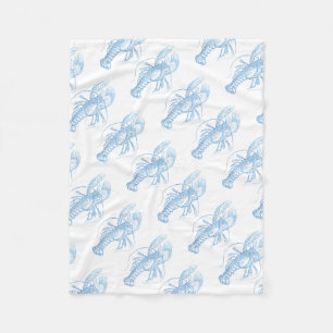 Couverture Polaire Homard bleu