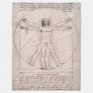 Couverture Polaire Homme de Vitruve, Léonard de Vinci