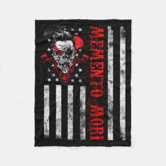 Couverture Polaire Homme Memento Mori Motard Crâne Performance