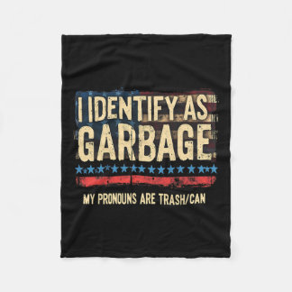 Couverture Polaire Hommes Femmes Je M'Identifie Comme Garbyge Drôle T