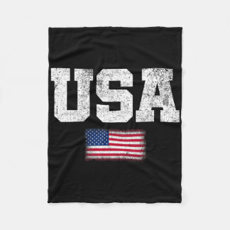 Couverture Polaire Hommes Femmes Usa Patriotique Américain Drapeau Us