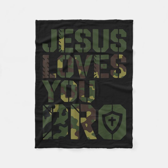 Couverture Polaire Hommes Jésus vous aime Bro Funny Christian Boy God (Devant)