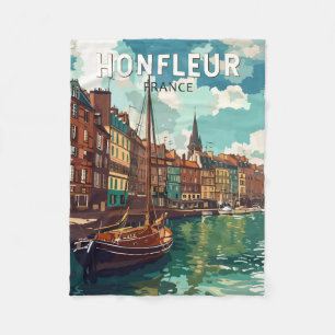 Couverture Polaire Honfleur France Travel Art Vintage