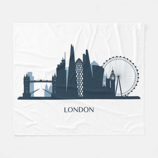 Couverture Polaire Horizon de ville de Londres (Devant (Horizontal))