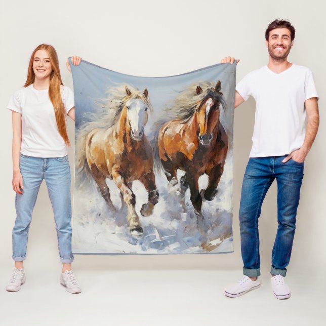 Couverture Polaire Horse (En situation)