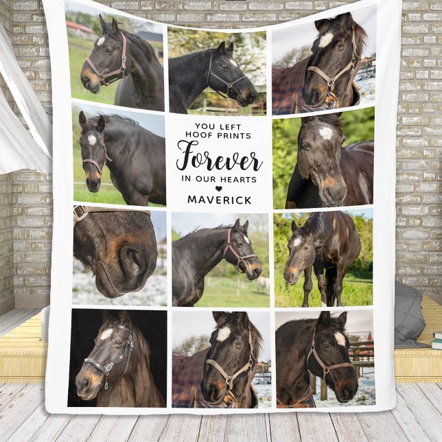 Couverture Polaire Horse Memorial Personnalisé Animaux de compagnie P (Créateur téléchargé)