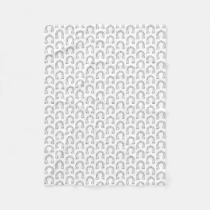 Couverture Polaire Horse Riding Gang Horseshoe Imprimer