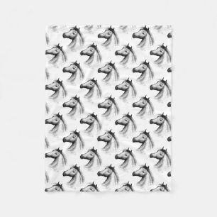 Couverture Polaire Horse : White