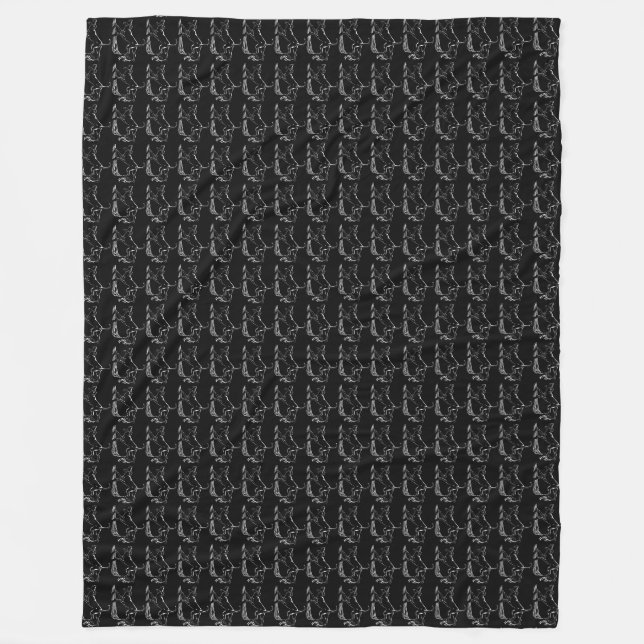 Couverture Polaire Hound Dog Blanket Chasse Chien Art Fleece Blanches (Devant)