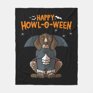 Couverture Polaire Howloween Allemand Pointer Dog Halloween