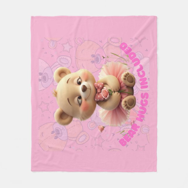 Couverture Polaire Hugs d'ours inclus - Ours Tutu Doux (Devant)