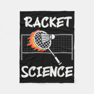 Couverture Polaire Humour de badminton drôle Raquette Science Navette