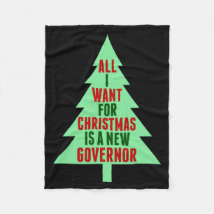 Couverture Polaire Humour de Noël anti-gouverneur drôle et politique