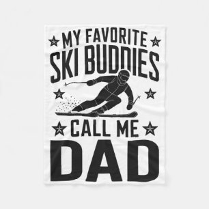 Couverture Polaire Humour de papa skieur conception skieur drôle