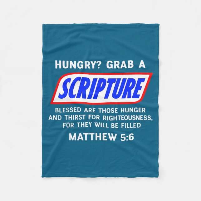 Couverture Polaire Hungry_ Grab A Scripture Bible Verse Famous Funny  (Devant)