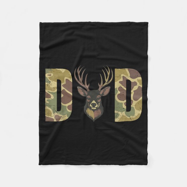 Couverture Polaire Hunting Dad Camo Deer Hunting Gift From Son Daught (Devant)