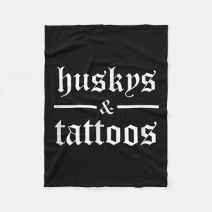 Couverture Polaire Huskys Et Tattoos Drôle Tatoué Propriétaire Du Chi