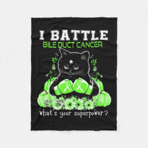 Couverture Polaire I Battle Bile Duct Cancer Sensibilisation Fun Chat