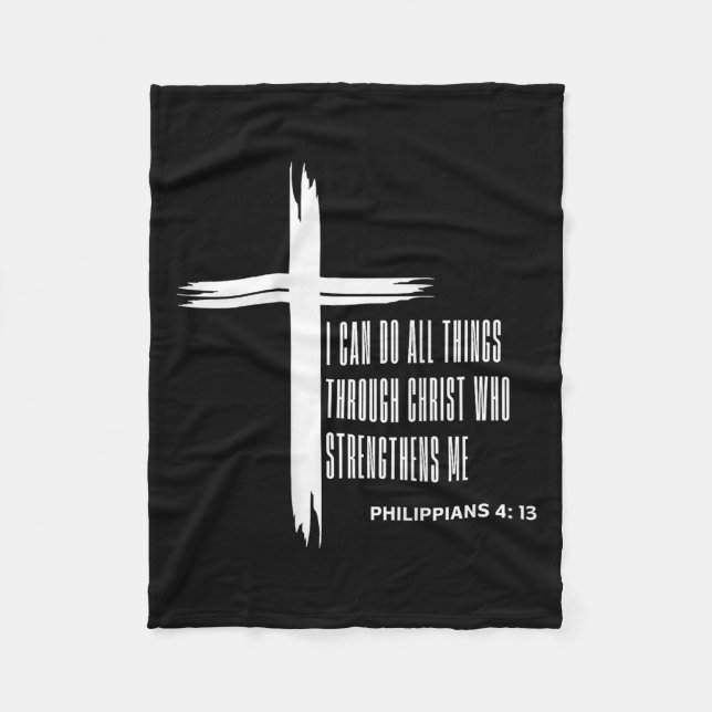 Couverture Polaire I Can Do All Things Through Christ Who Strengthens (Devant)