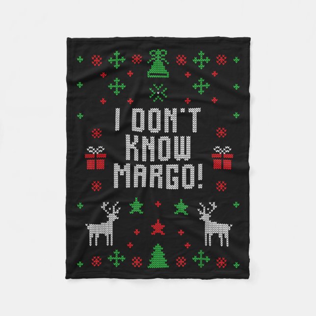 Couverture Polaire I Don't Know-margo Ugly Sweater Funny Christmas Fo (Devant)