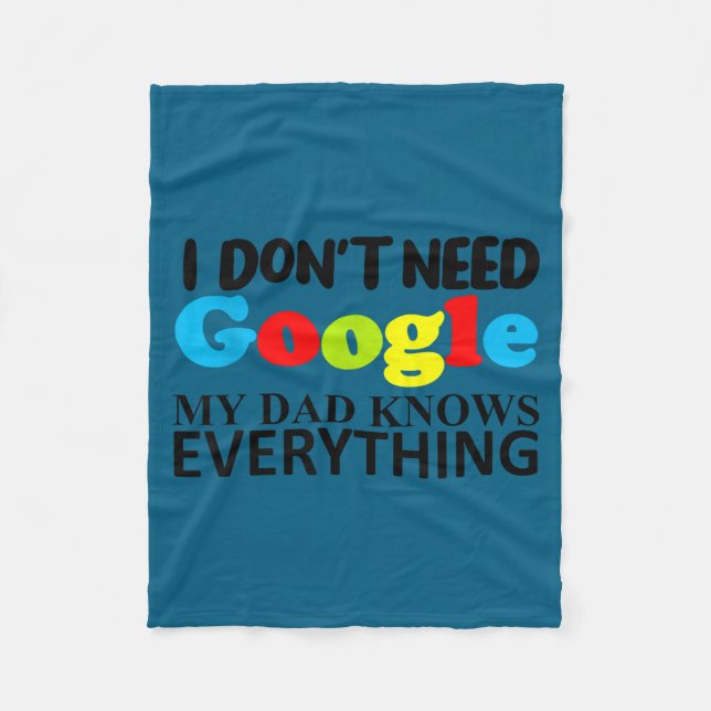 Couverture Polaire I Don't Need Google My Dad Knows Everything Daught (Devant)