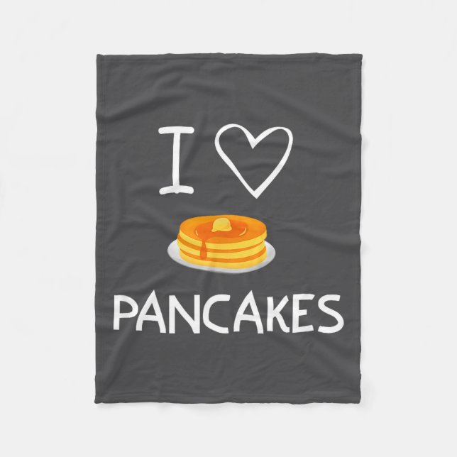 Couverture Polaire I Heart Love Pancakes, Funny, Jokes, Sarcastic, Fa (Devant)